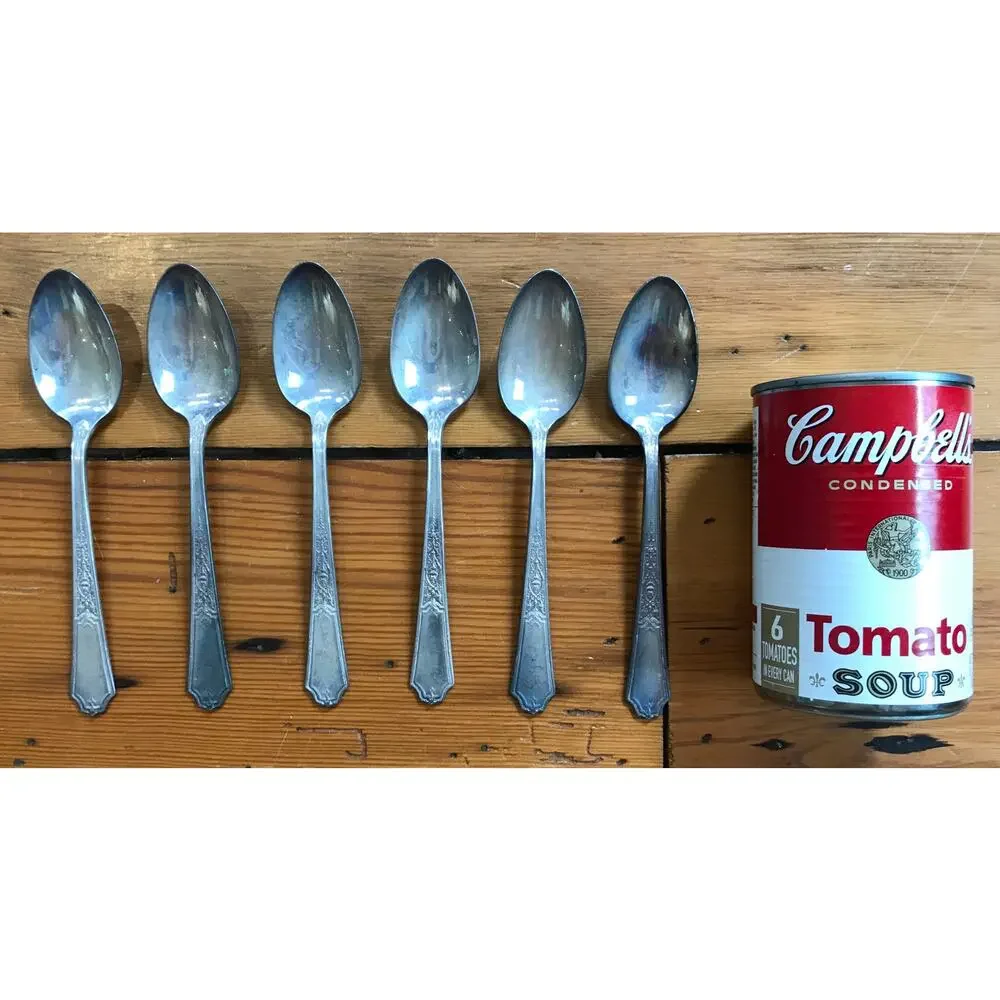 Set Lot 6 Vintage Victorian Antique 1847 Rogers Bros Silverplate Spoons 6
